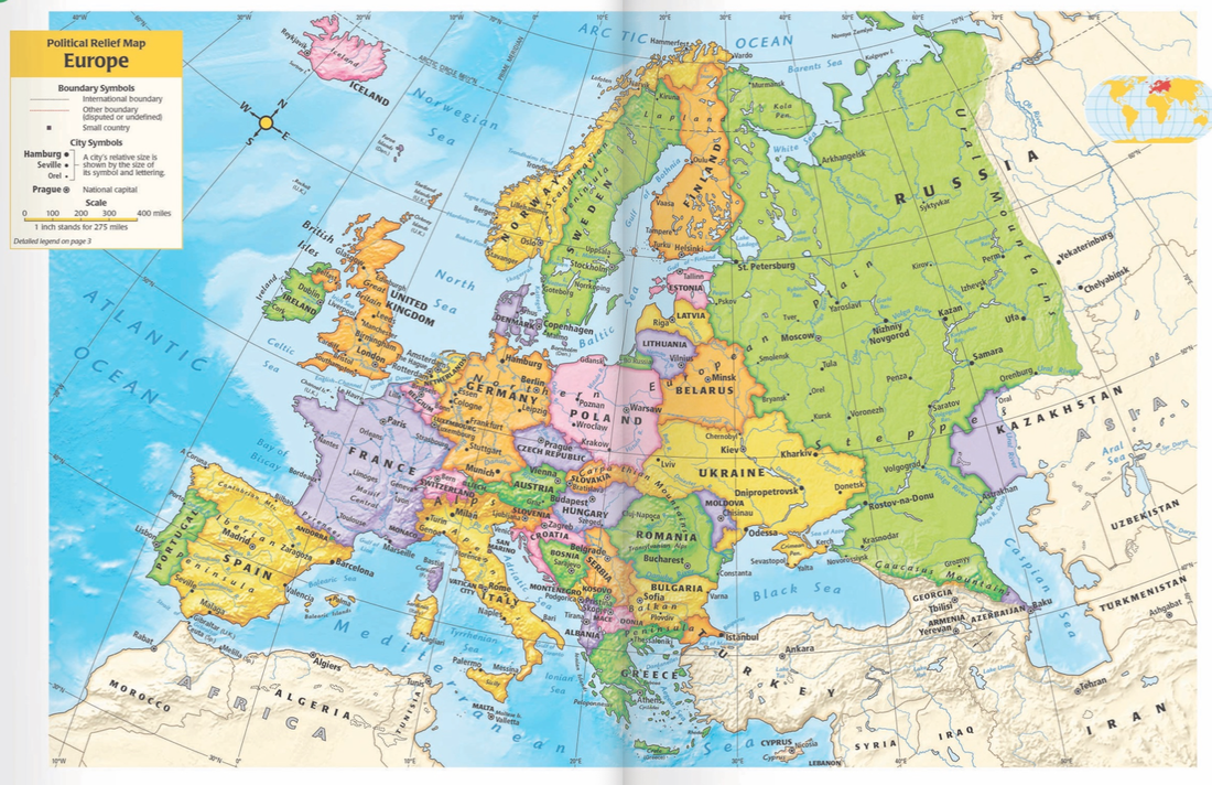 Europe Physical and Political Characteristics 24 - Mr. Peinert's Social